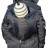 Демисезонная слингокуртка Черная с флисовым утеплителем + ношение за спиной Katinka, размер S - Слингокуртка с ношением сзади