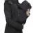 Демисезонная слингокуртка Черная с флисовым утеплителем + ношение за спиной Katinka, размер S - Слингокуртка с ношением за спиной