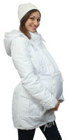 Демисезонная куртка для беременных/слингокуртка Белая с флисовым утеплителем Katinka, размер L