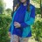 Легкая универсальная куртка-ветровка для беременных/слингокуртка 3 в 1 синяя/бирюза Katinka размер M - Легкая универсальная куртка-ветровка для беременных слингокуртка