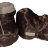 Утепленные пинетки-бахилы для обуви малыша коричневые/бежевый флис Katinka - Утепленные пинетки-бахилы для обуви малыша