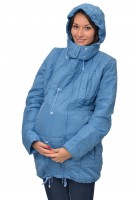 Демисезонная куртка для беременных Голубая Katinka, размер XXXL