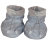 Утепленные пинетки-бахилы для обуви малыша серые/серый флис Katinka - Утепленные слингопинетки пинетки-бахилы для обуви малыша 
