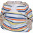 Многоразовый тканевый подгузник на липучках Полосы голубой/оранж/желтый, Katinka - многоразовые недорогие подгузники