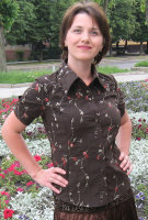 Блузка для кормления с вышивкой, Mama-Kralya Красивая нарядная блузка шоколадного цвета, с цветочной вышивкой!