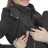 Демісезонна слінгокуртка Чорна з флісовим утеплювачем + носіння за спиною Katinka, розмір S - Слингокуртка с ношением за спиной