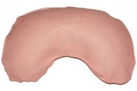 Універсальна С-образна подушка для вагітних і для годування рожева (льон)
