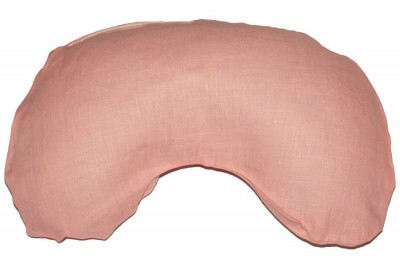 Універсальна С-образна подушка для вагітних і для годування рожева (льон) Багатофункціональна подушка в допомогу майбутній мамі та мамі, що годує.