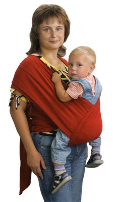 Слинг-шарф трикотажный Красный Katinka Слинг-шарф из натурального хлопкового трикотажа особого плетения для малышей широкого возрастного диапазона 