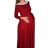 Сукня для вагітних і годуючих виріз-човник вишневе Katinka розмір S - длинное платье в пол для беременных вырез лодочка длинный рукав 3/4