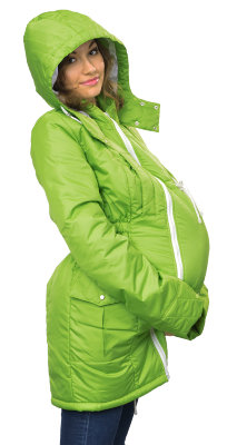 Куртка для беременной ЗИМНЯЯ Зеленая, Katinka купить куртку для беременных