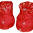 Утепленные пинетки-бахилы для обуви малыша, красный/флис красный-белый-снежинки Katinka - 