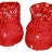 Утеплені пінетки-бахіли для взуття малюка червоні/фліс червоний-білий-сніжинки Katinka -  Утеплені пінетки-бахіли для взуття малюка