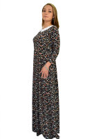 Платье в пол для беременных и кормящих темно-синее/перышки Katinka размер S
