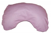 Универсальная С-образная подушка для беременных и для кормления розовая (лен)