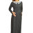 Платье в пол для беременных и кормящих черное/эллипсы Katinka размер S - 