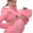 Демісезонна куртка для вагітних/слінгокуртка з флісовим утеплювачем Рожева Katinka, розмір М - Купить куртку для беременных со слинговставкой