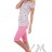 Костюм для дома: туніка смужки/квіти + бриджі рожеві для вагітних Yammy Mammy, розмір 44 - домашній костюм для вагітної