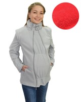 Куртка для вагітної флісова ВСЕ В ОДНОМУ Коралово-червона Katinka, розмір L